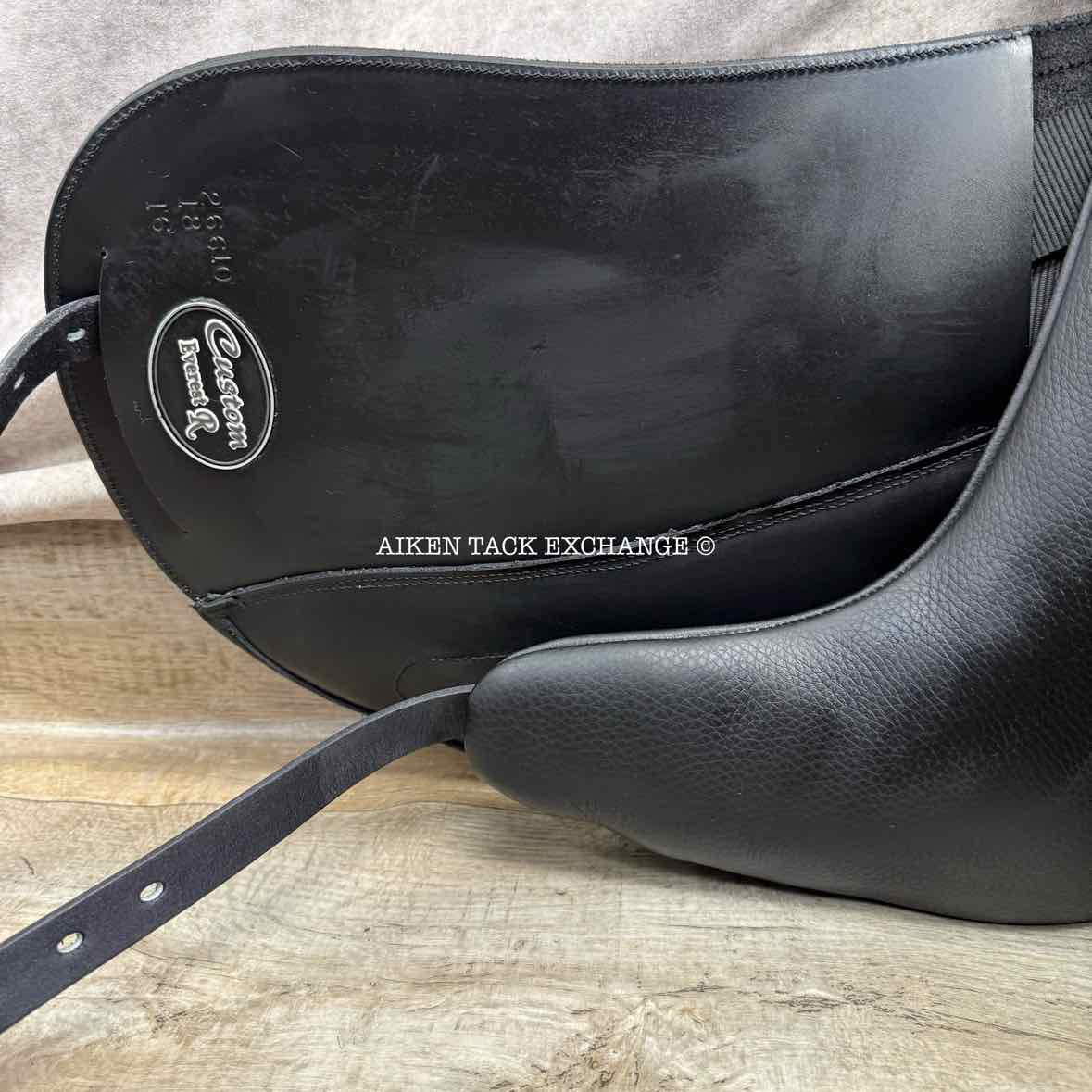 2024 Custom Saddlery Everest R Monoflap Dressage Saddle, 18" Seat, Adjustable Tree, Wool Flocked Panels