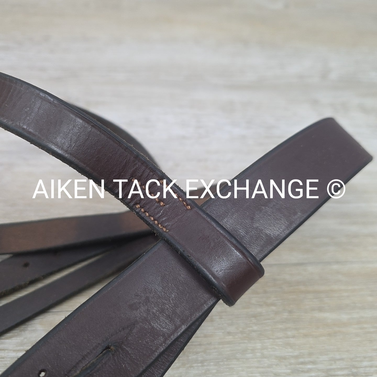 Horse Country Flat Hunt Bridle, Missing Cheek Pieces, No Reins, Brown, Size Full