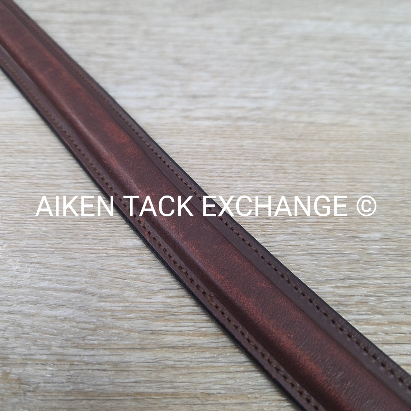 Raised Leather Belt, Brown, 32