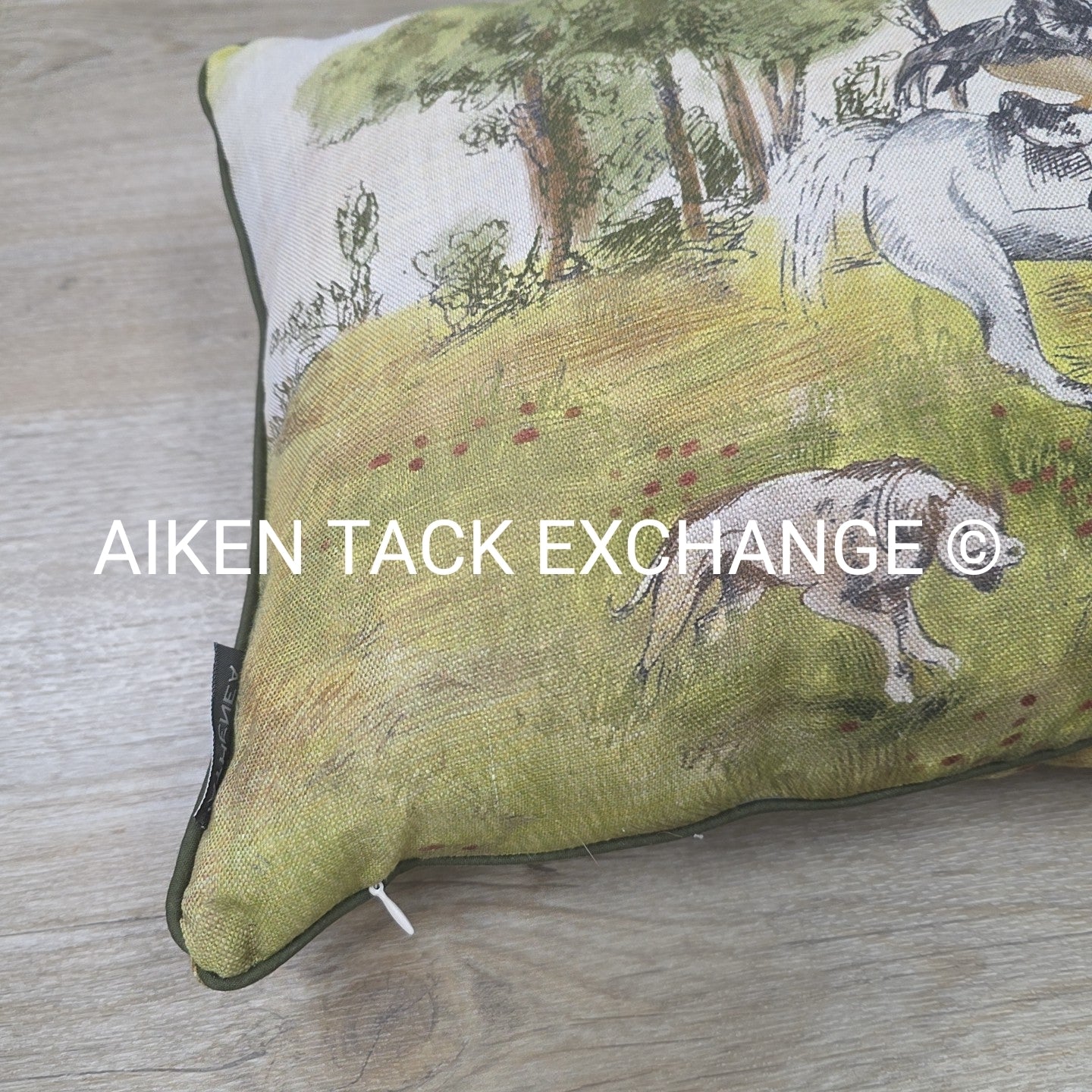 Fox Hunting Scene Pillow