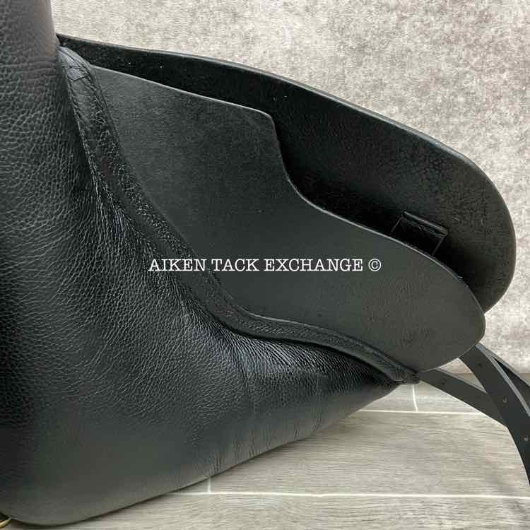 **SOLD** 2014 JRD Alvina Dressage Saddle, 18" Seat, Short Flap, Wide Tree, Wool Flocked Panels