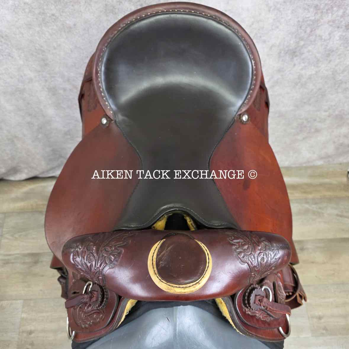 1997 Circle Y 2175 All-Around Western Saddle, 17" Seat, Regular Tree - Semi QH Bars