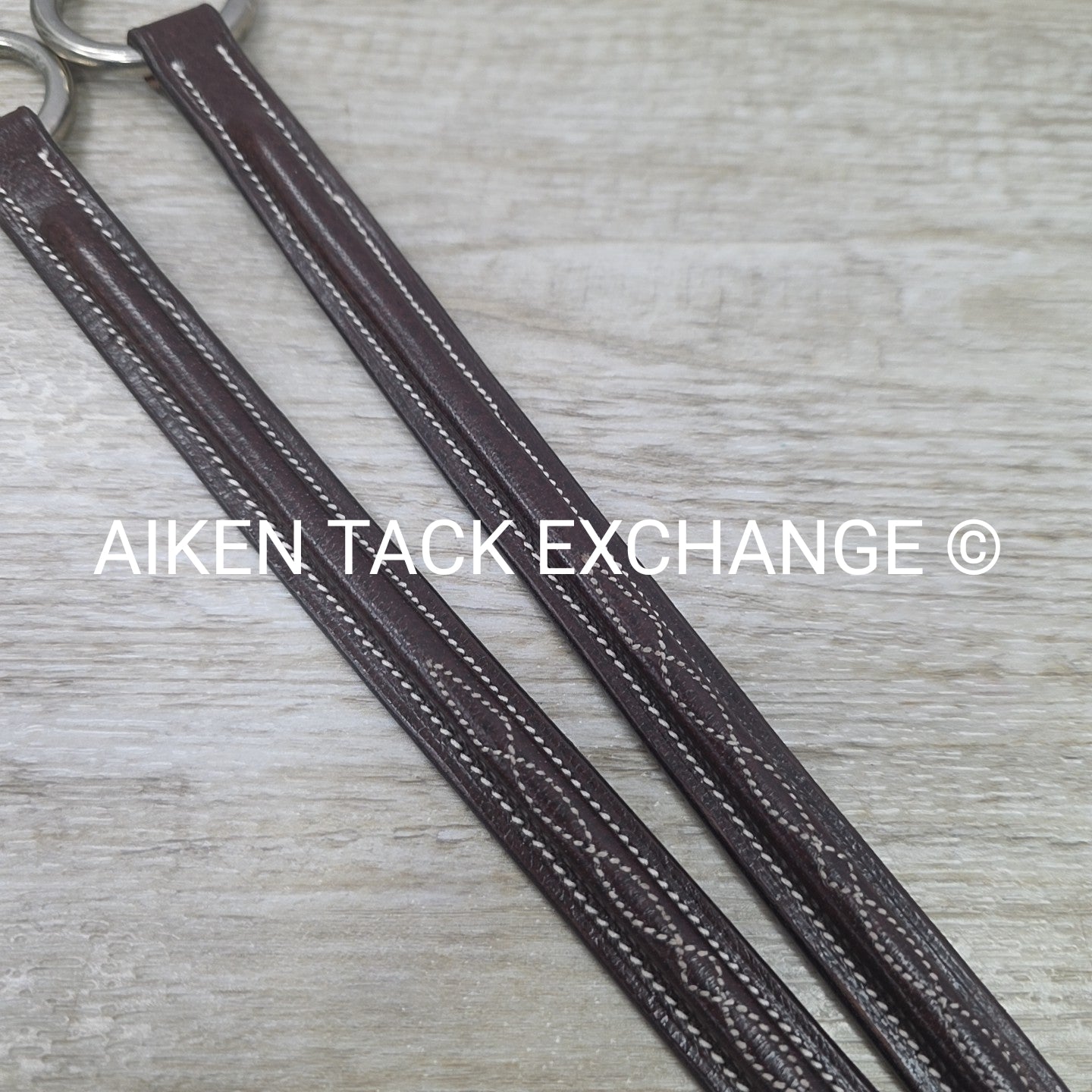 Fancy Stitched Round Raised Running Martingale Attachment, Brown