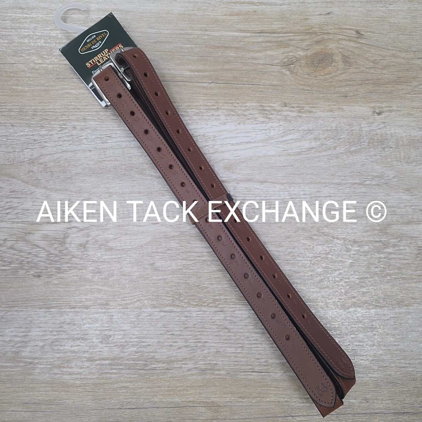 HDR Nylon Lined Stirrup Leathers, Australian Nut, 54"