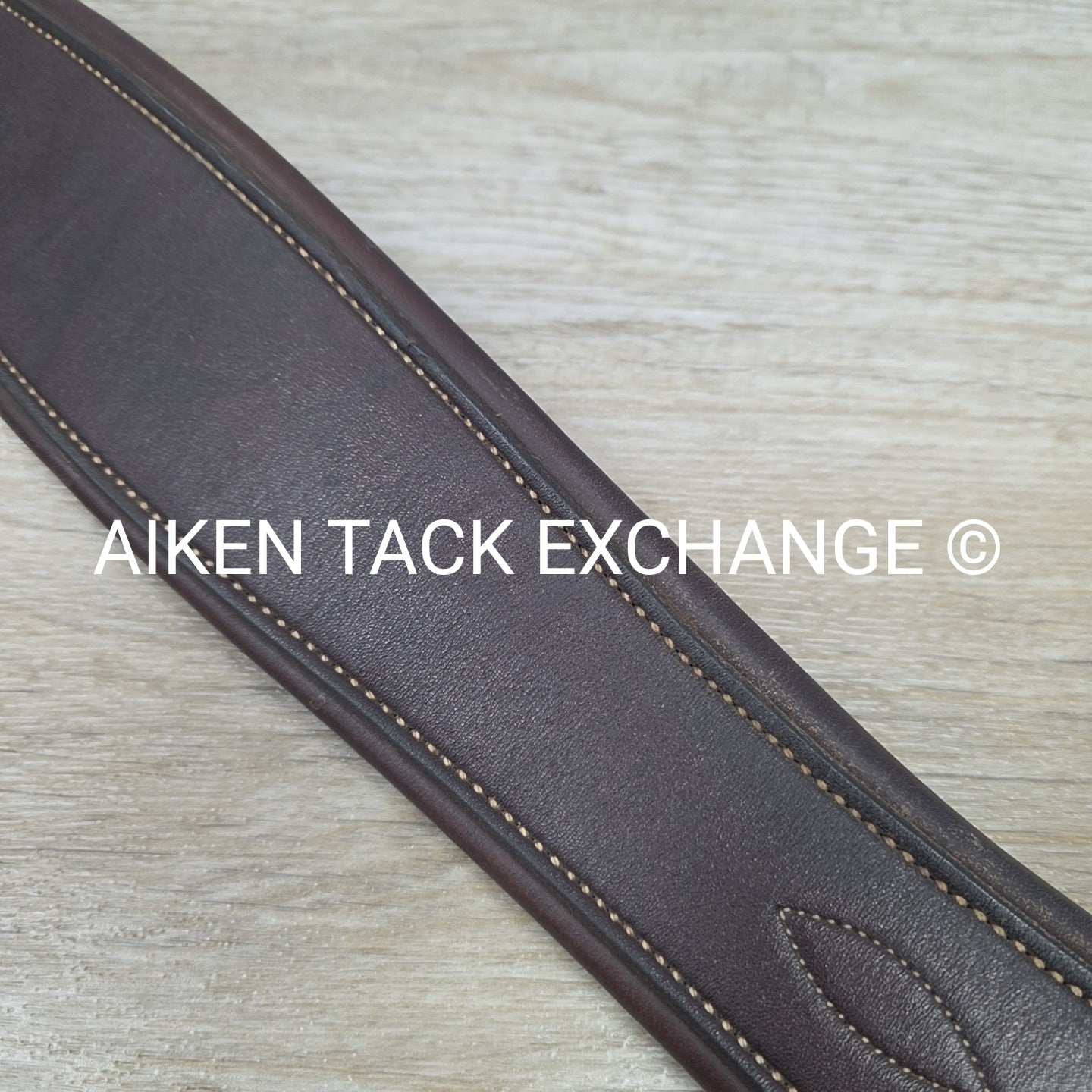 SmartPak Fancy Stitch Girth with Elastic on One Side, Brown, 48"