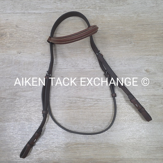Plain Bridle, No Noseband, No Reins, Brown, Size Full