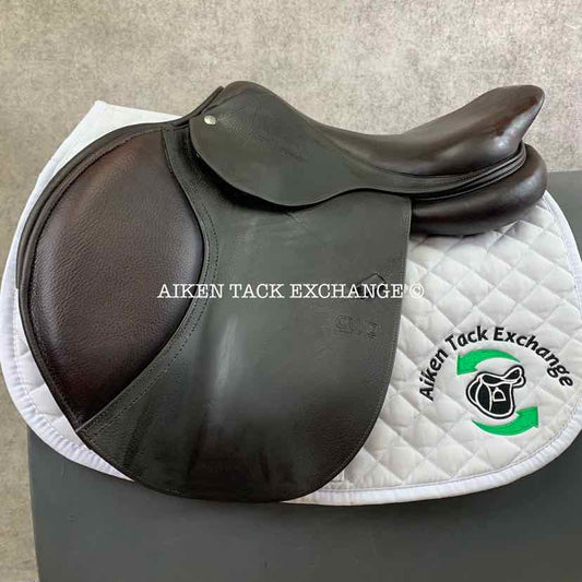 2014 CWD SE06 Close Contact Jump Saddle, 17" Seat, 3C Flap, Medium Tree, Foam Panels