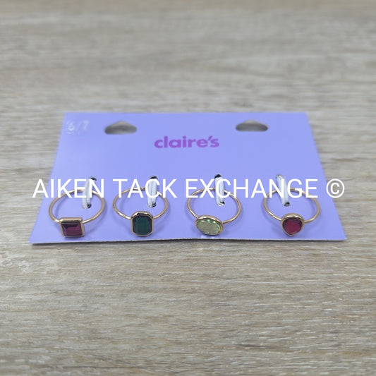Claire's Ring Set (4) - Size 6/7
