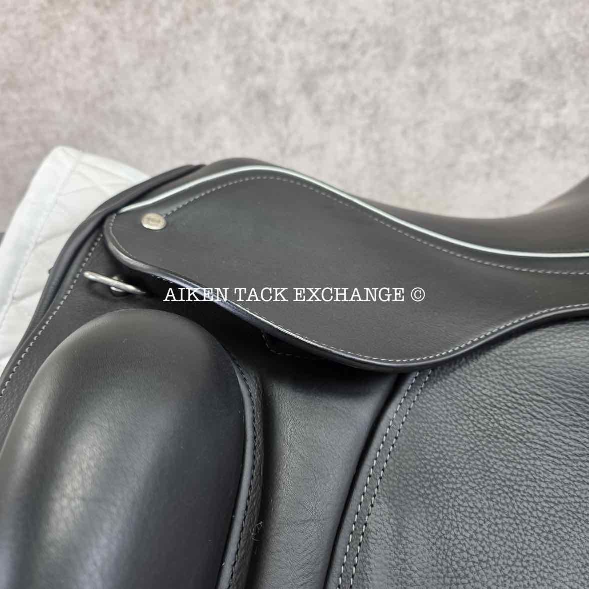 2024 Loxley by Bliss Monoflap Dressage Saddle, 17.5" Seat, Adjustable Tree - Changeable Gullet, Wool Flocked Panels