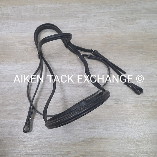 Stubben Plain Raised Bridle, No Reins Black, Oversize