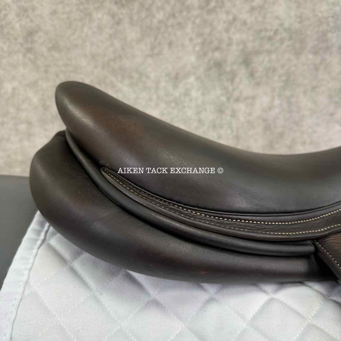 2018 Voltaire Lexington Monoflap Jump Saddle, 18.5" Seat, 2AA Flap, MW/W Tree, FIN Panels, Full Buffalo Leather