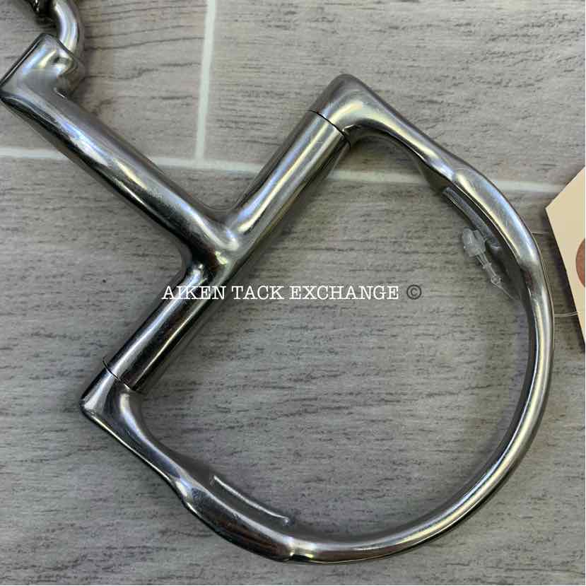 Myler Correctional Low Ported Barrel D Ring Bit with Hooks 89-2225PT  5.5"