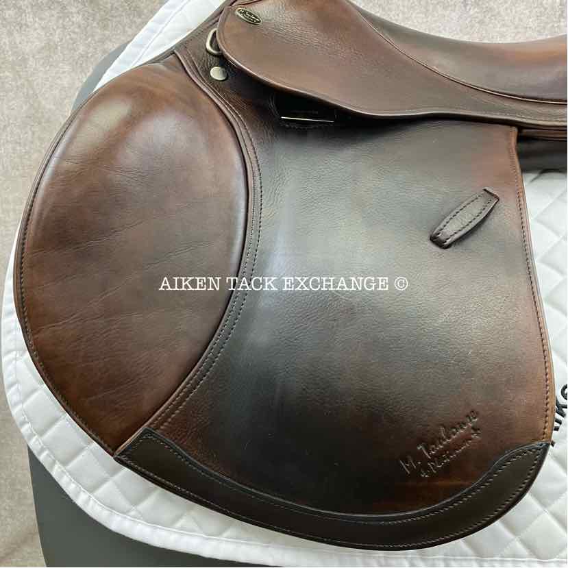 2014 Marcel Toulouse Annice Platinum Genesis Close Contact Jump Saddle, 17.5" Seat, Adjustable Tree, Wool Flocked Panels