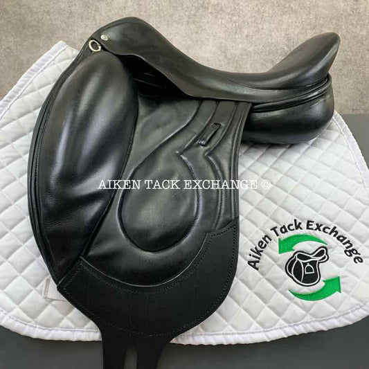 Stackhouse Monoflap Dressage Saddle, 17.5" Seat, Medium Narrow Tree, Wool Flocked Panels