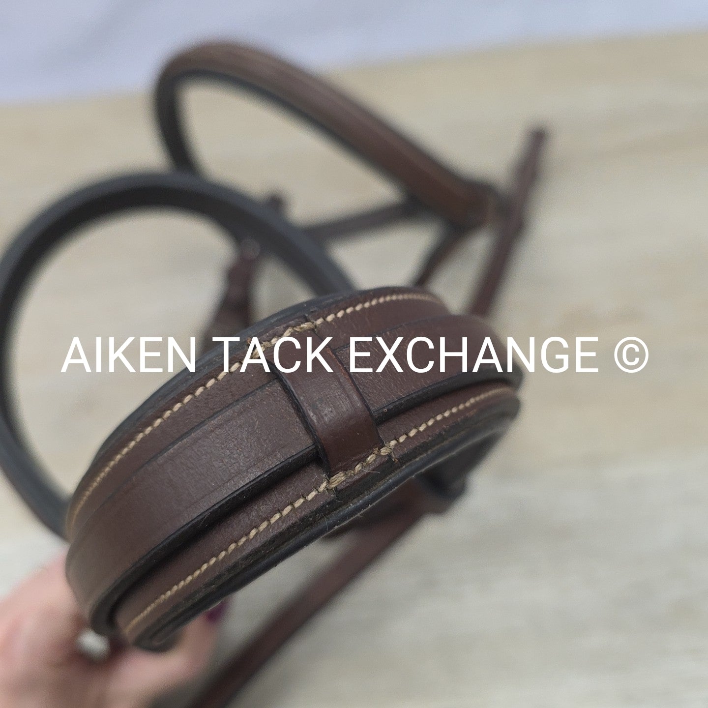 Fancy Stitched Bridle, No Reins, Brown, Size Full