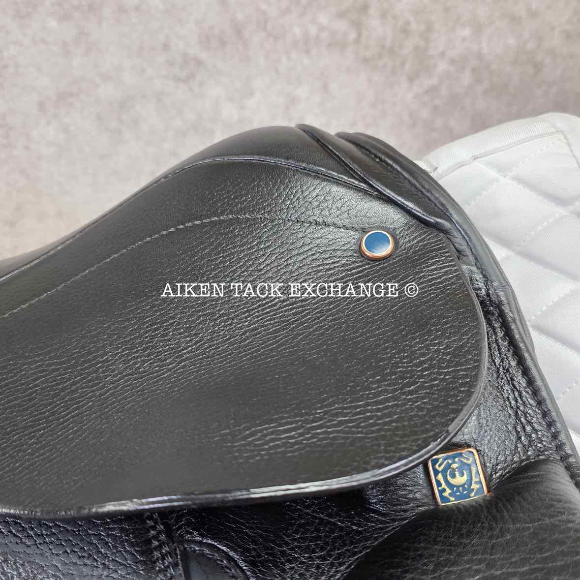 2017 Stubben Genesis Special Dressage Saddle, 17.5" Seat with Biomex, 27cm Tree - Narrow, Wool Flocked Panels