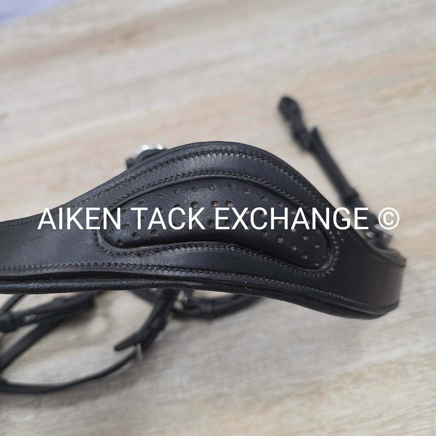 Collegiate ComFiTec Training Bridle, No Browband, No Reins, Black, Size Full