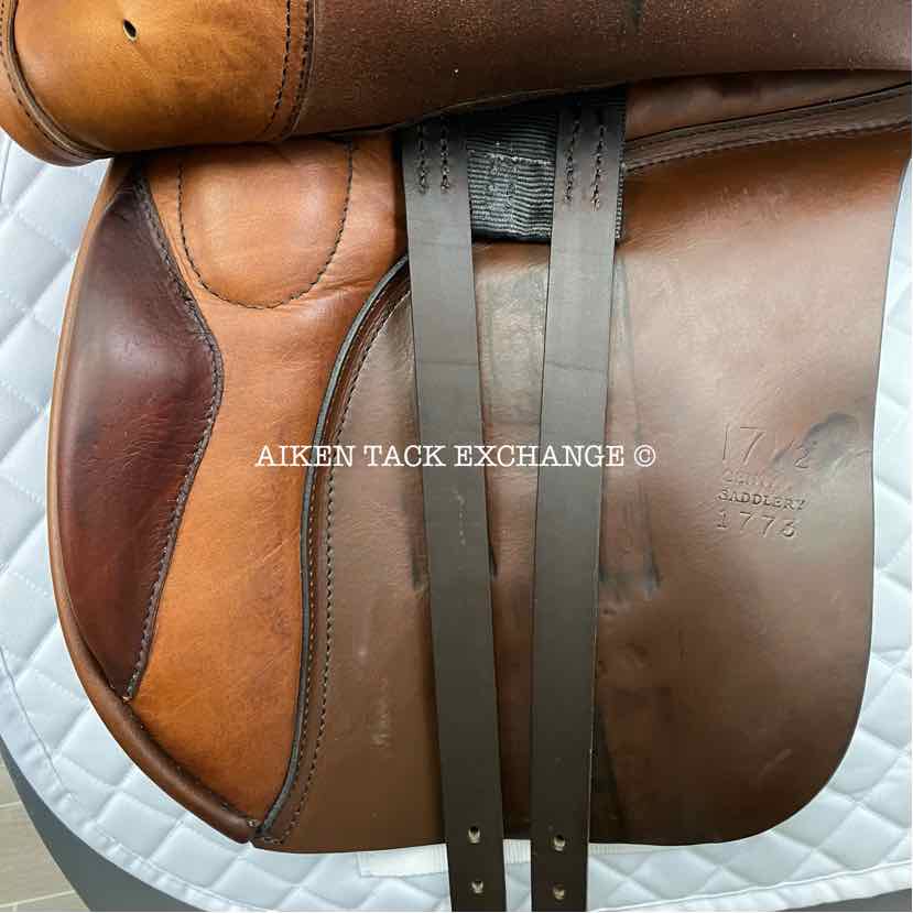2009 Centaur by Michael Stokes All Purpose Saddle, 17.5" Seat, Medium Wide Tree, Wool Flocked Panels