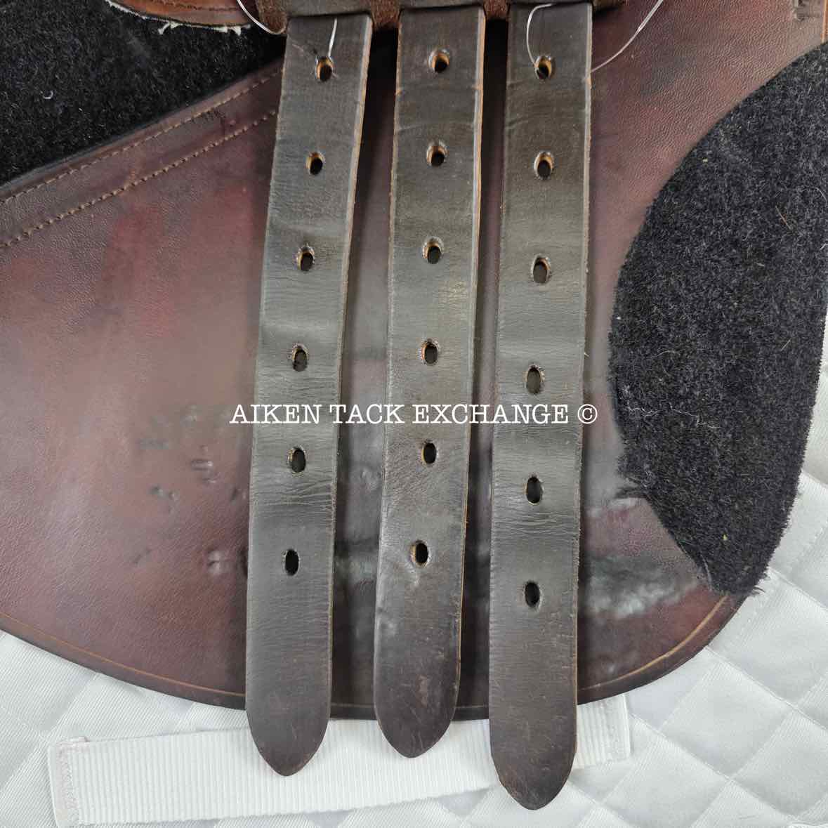 2008 Frank Baines Elan Close Contact Jump Saddle, 17.5" Seat, Medium Tree, Wool Flocked Panels