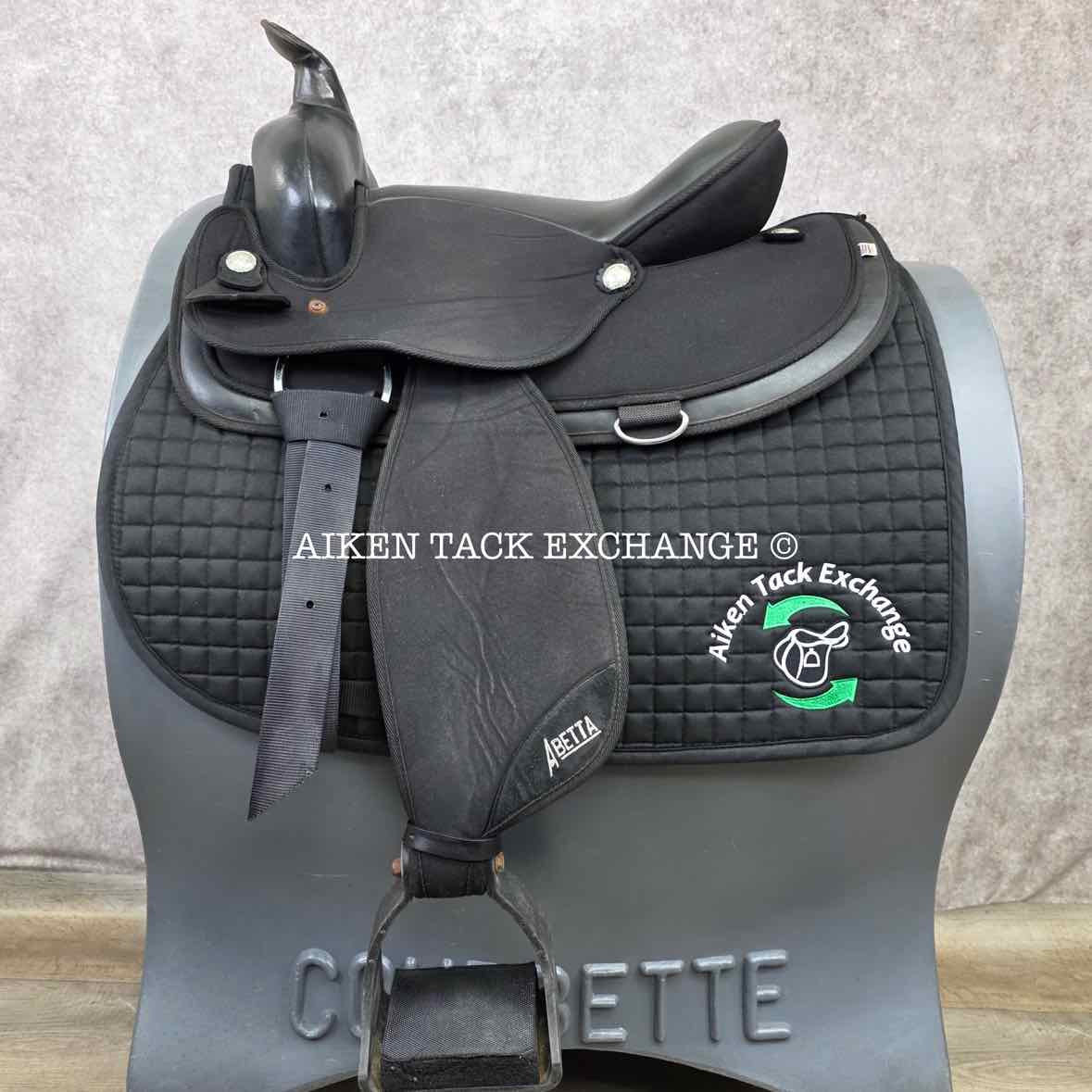 Abetta Brushhopper Gaited Comfort Trail Western Saddle, 16" Seat, Regular Tree - Semi QH Bars