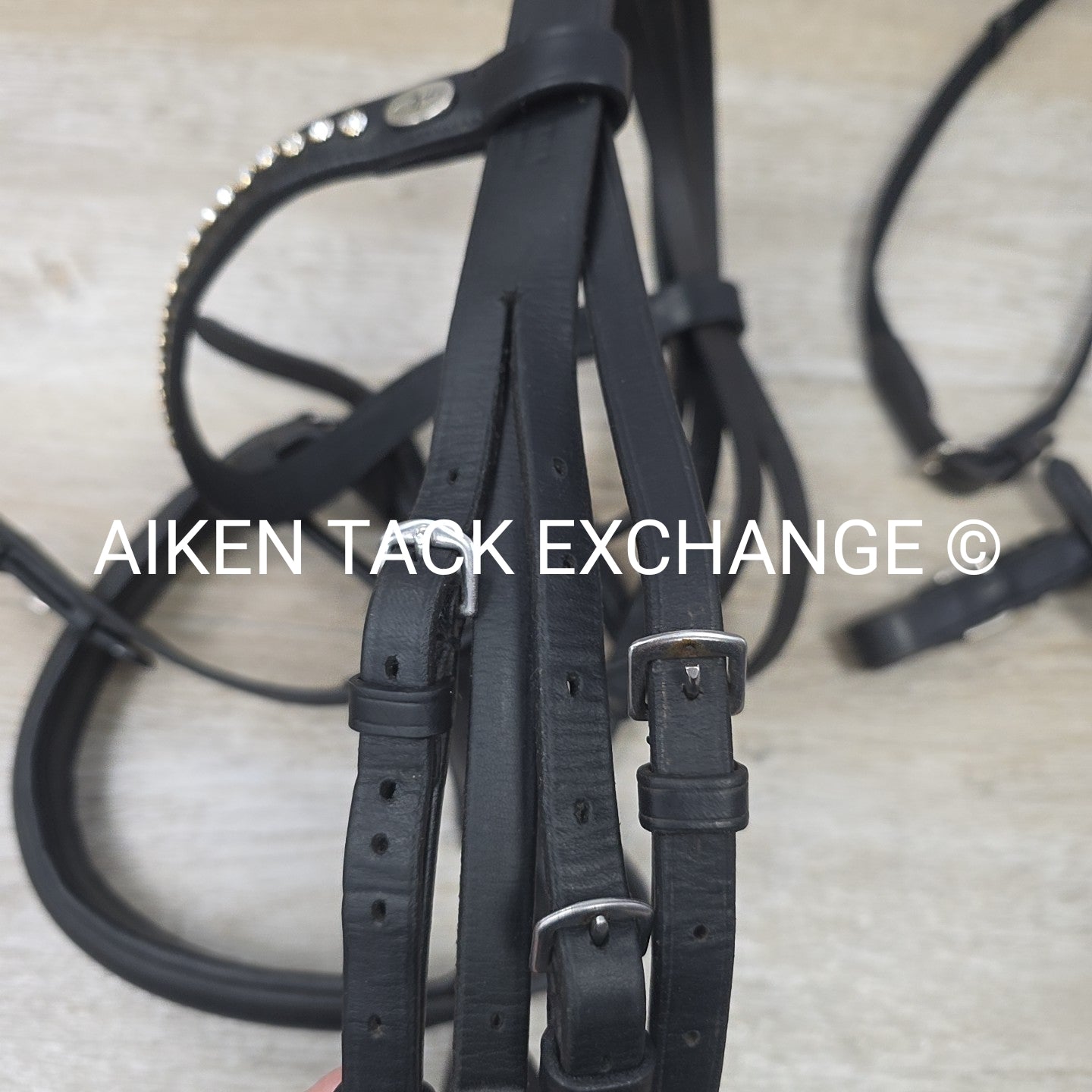 BARGAIN BUNDLE: Mis Matched Weymouth Double Bridle with Both Reins, Black, Size