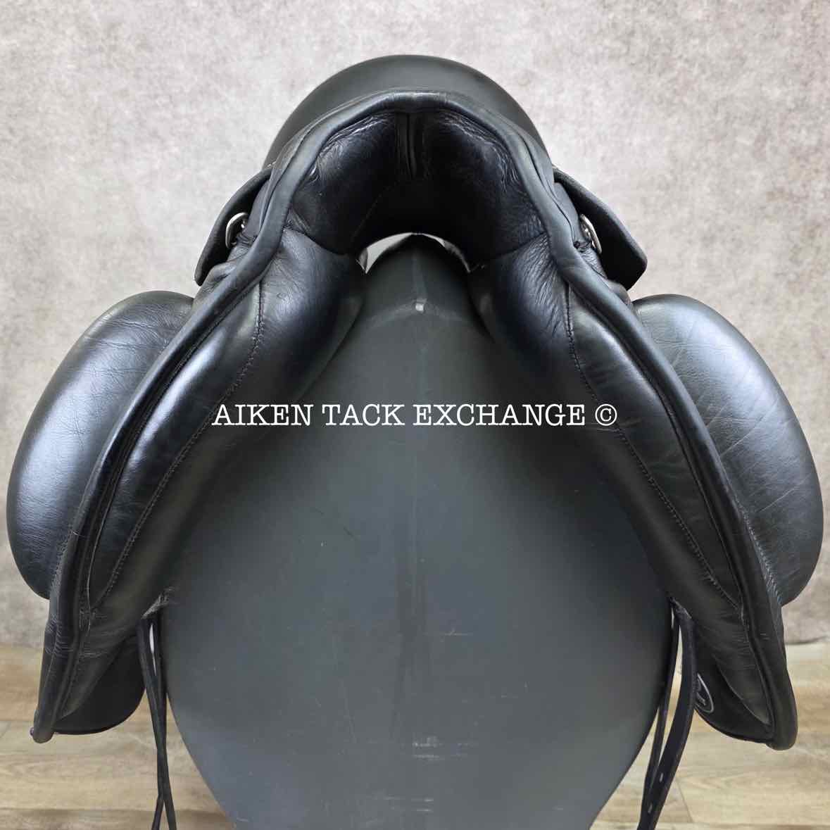 **SOLD** 2013 Custom Saddlery Icon Star Monoflap Dressage Saddle, 18" Seat, Adjustable Tree, Wool Flocked Panels