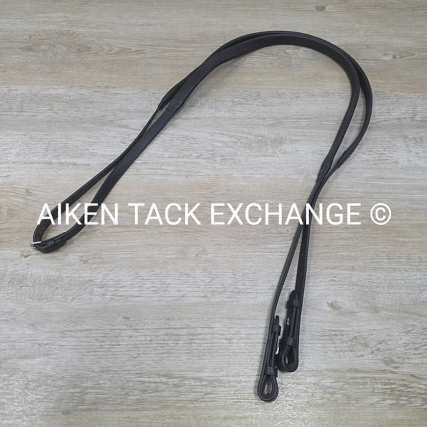 Bobby's English Tack Anatomic Bridle with Rubber Reins, Black, Size Full