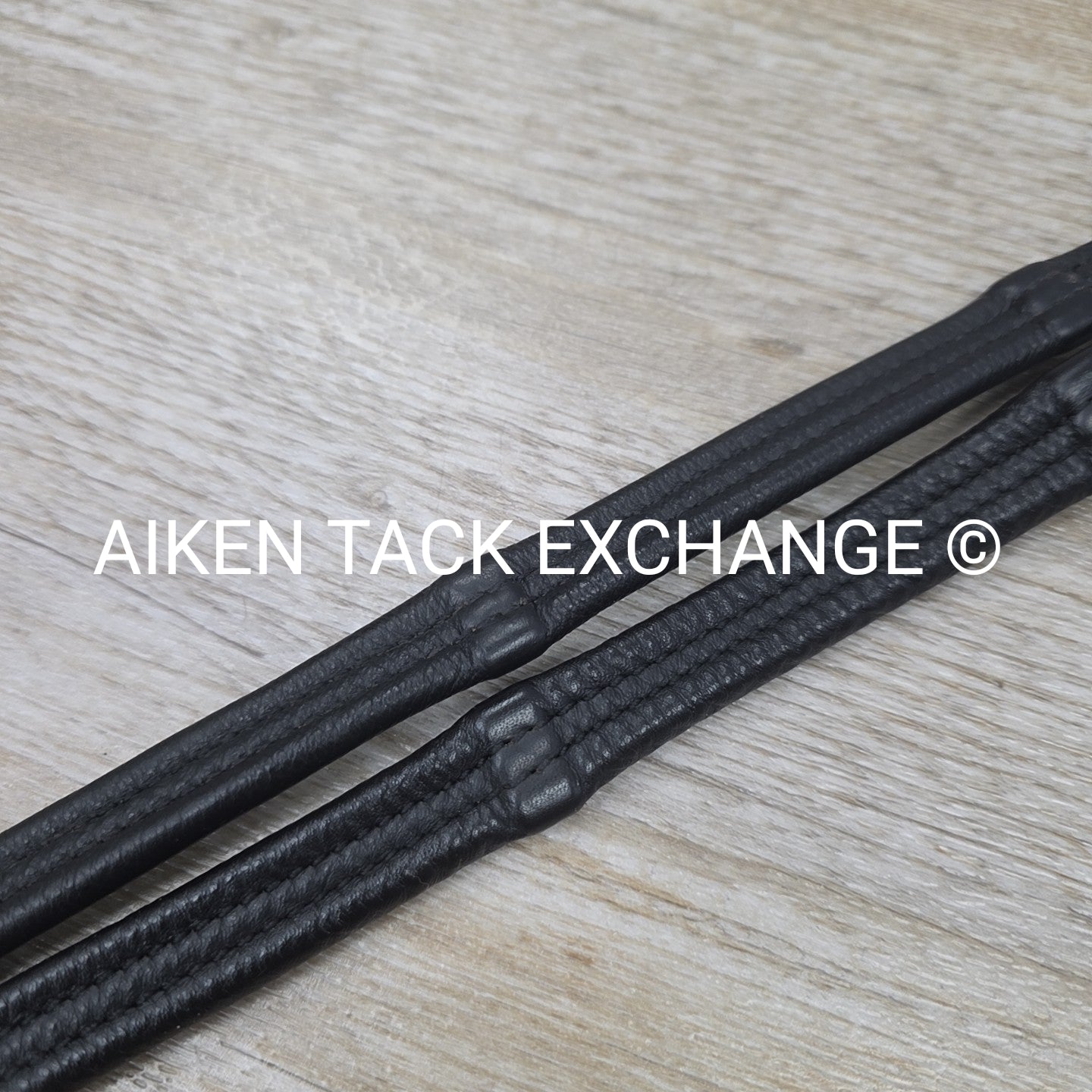 Wrapped Dressage Reins, Black, Size Cob