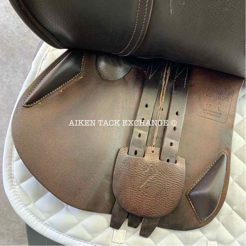 2020 Antares Contact Jump Saddle, 17" Seat, 1A Flap, Medium Tree, Foam Panels, Full Calfskin Leather