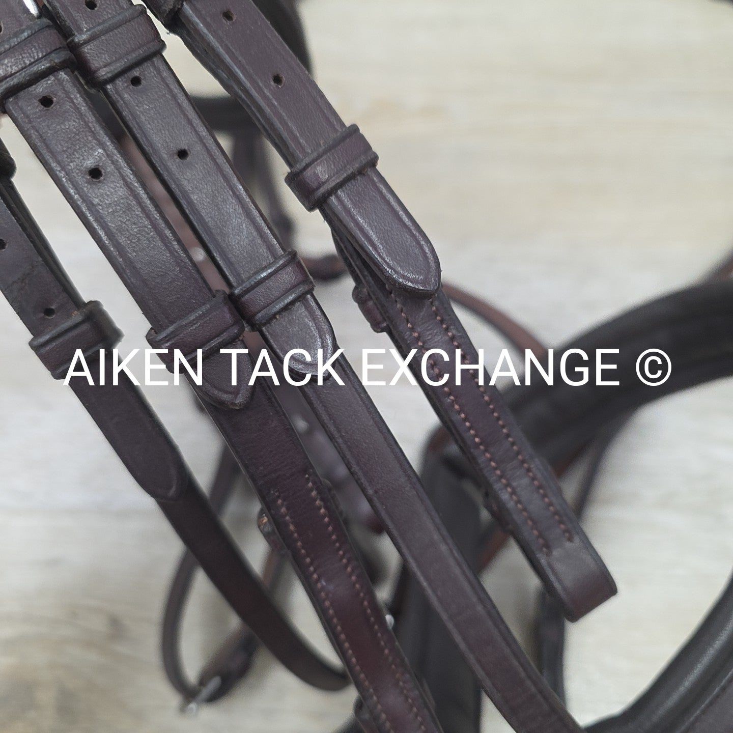 Excelle Monocrown Double Weymouth Bridle with Both Reins, Brown, Size Cob