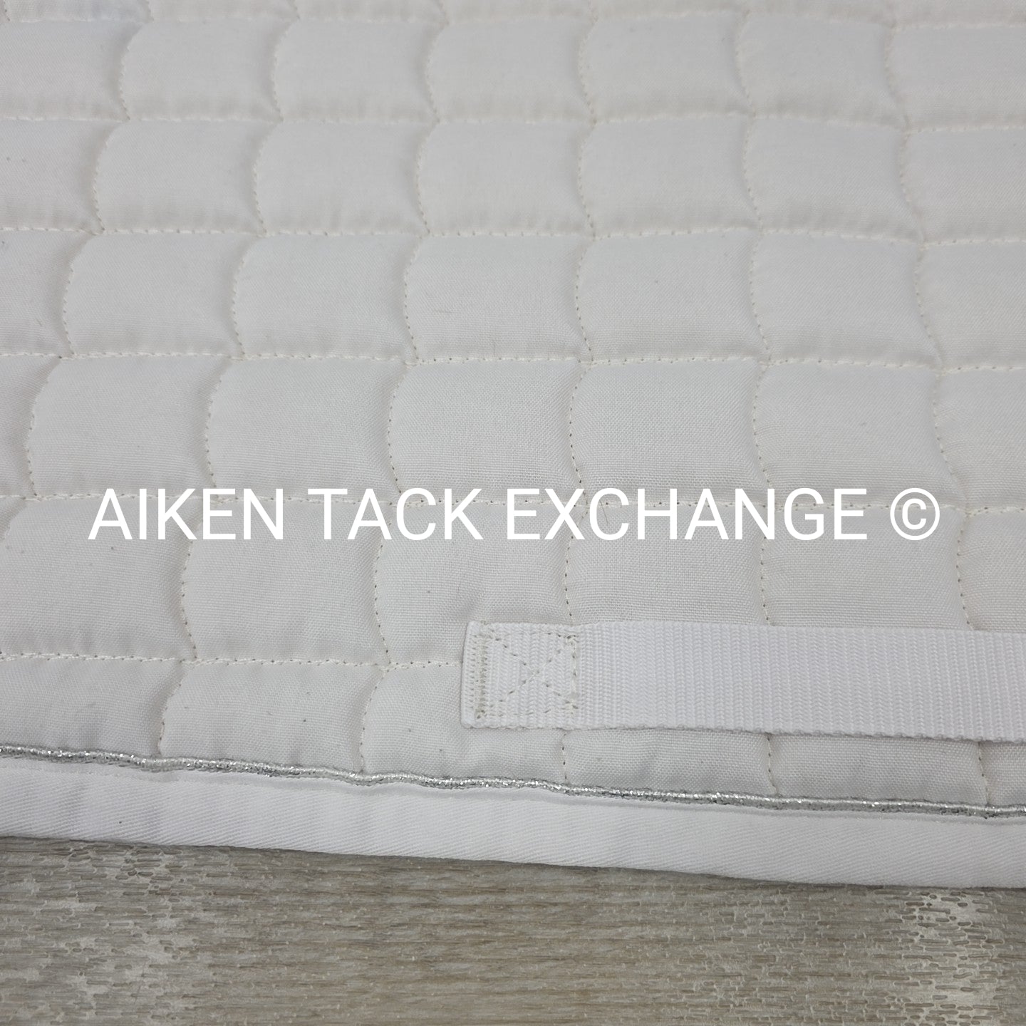 Horze All Purpose Saddle Pad, White/Silver, Size Full