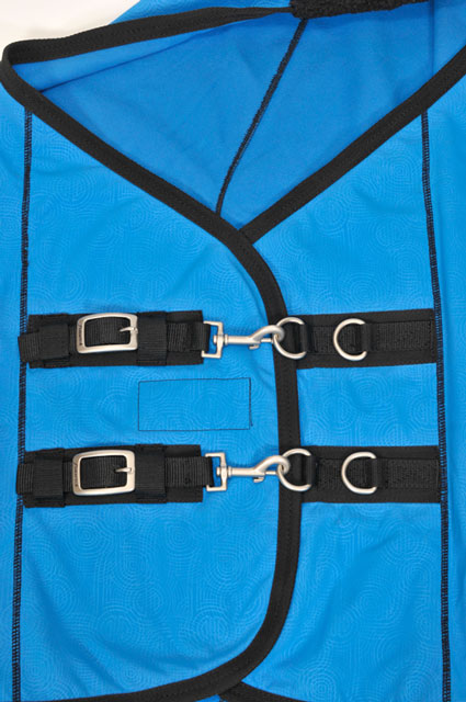 78" Fenwick Equestrian Soft Shell Therapeutic Bamboo Blanket, Blue, Brand New