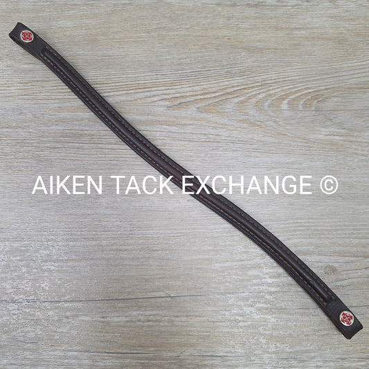 Courbette Plain Raised Browband, Brown, 15"