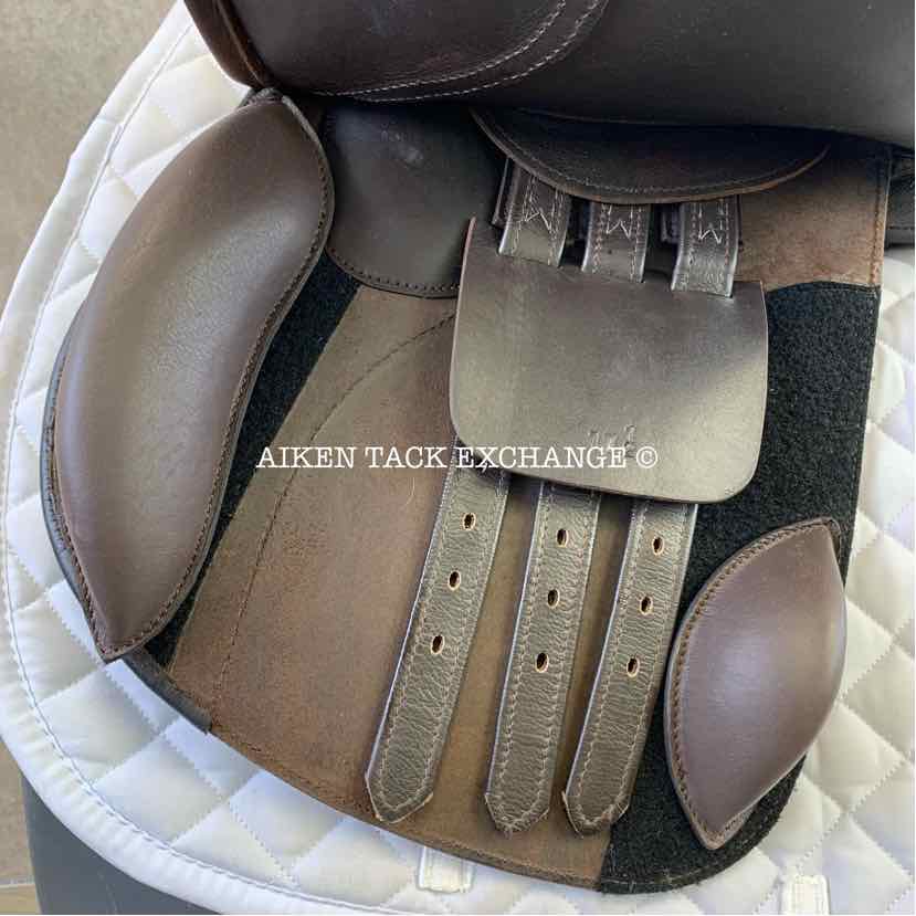 Pegasus Unicorn French Style Jump Saddle, 17.5" Seat, Auto-Adjusting Flex Tree, Comes with Pegasus Saddle Fitter Sheepskin Half Pad