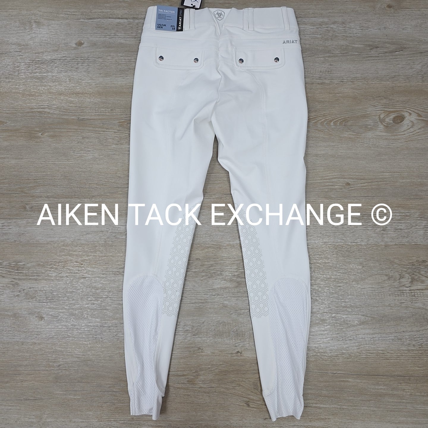 Ariat Tri Factor Silicone Grip Knee Patch Breeches, Size 22 L