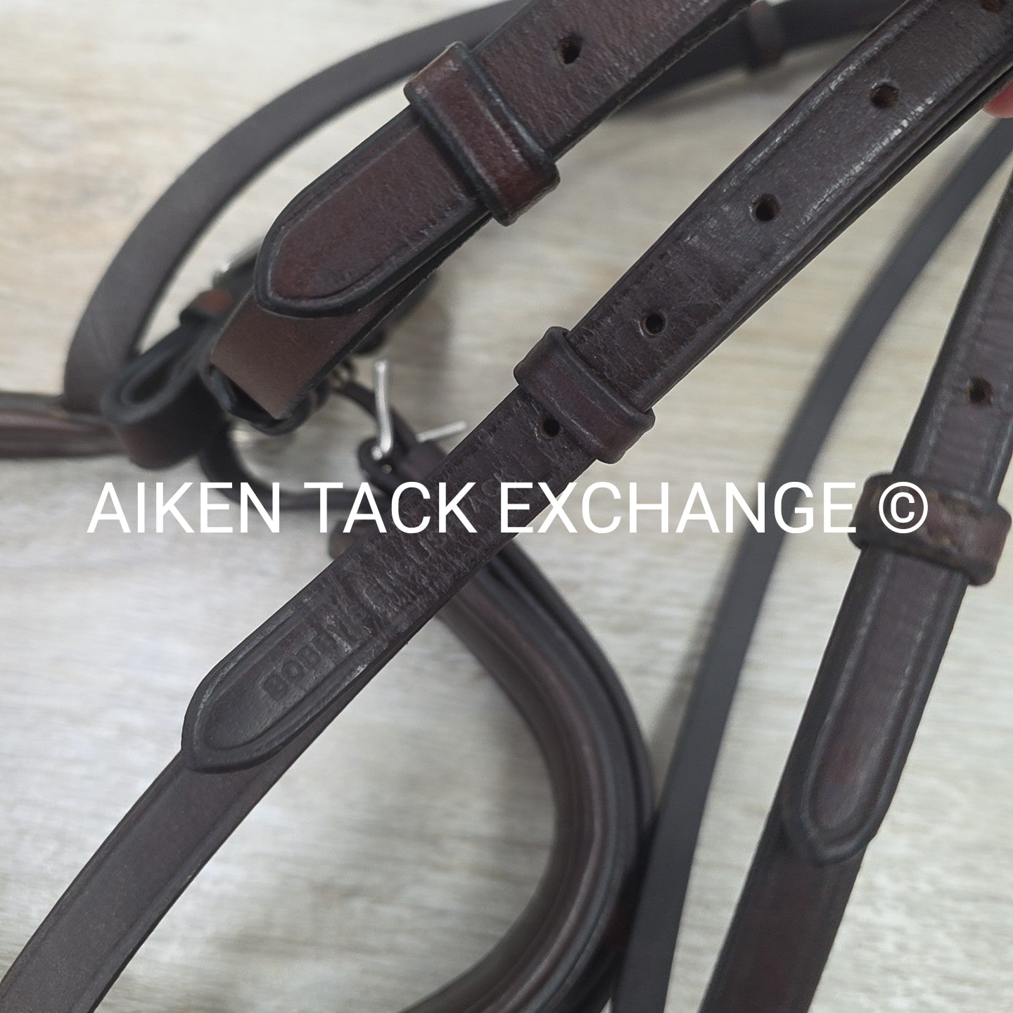 Bobby's English Tack Plain Raised Dressage Bridle, Missing Flash Strap, No Reins