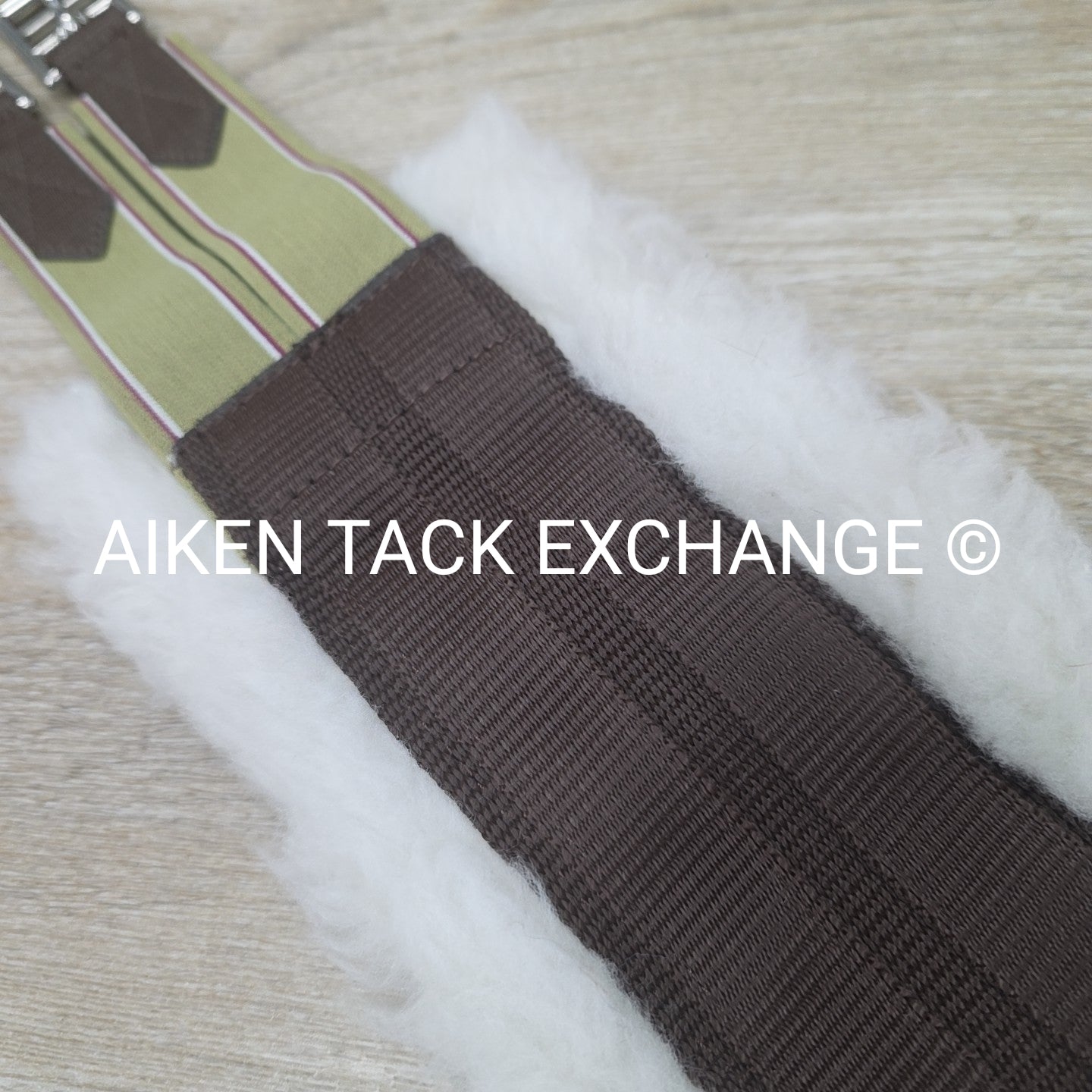 Dover Saddlery Fleece Girth with Double End Elastic, Brown, 54"