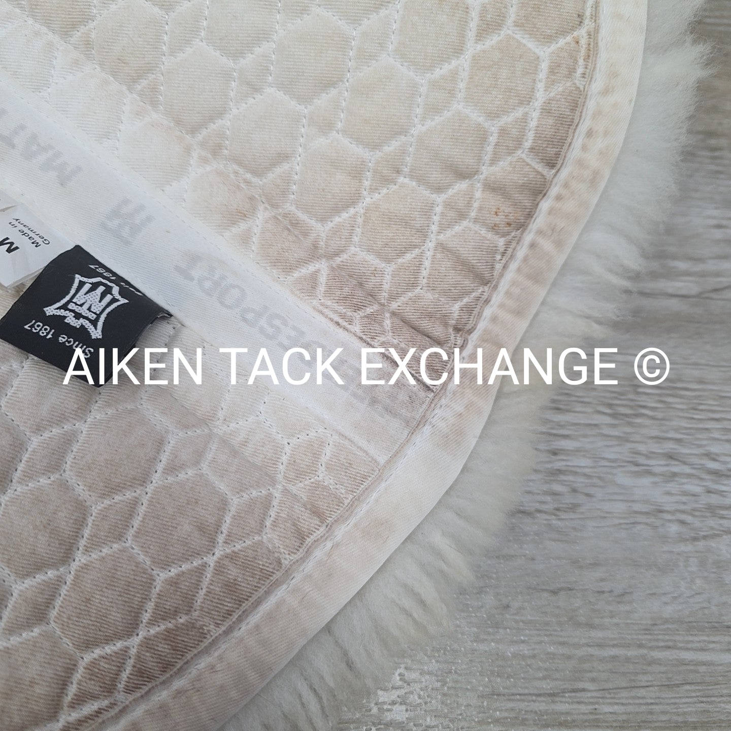 Mattes Platinum Dressage Sheepskin Half Pad, Size Medium