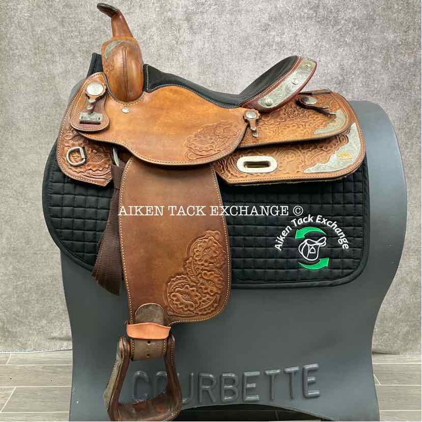 Big Horn 1942 Western Show Saddle, 15" Seat, Regular Tree - Semi QH Bars