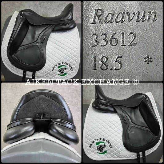 2020 Aviar Raavun 1.0 Monoflap Dressage Saddle, 18.5" Seat, Adjustable Tree, Foam Panels
