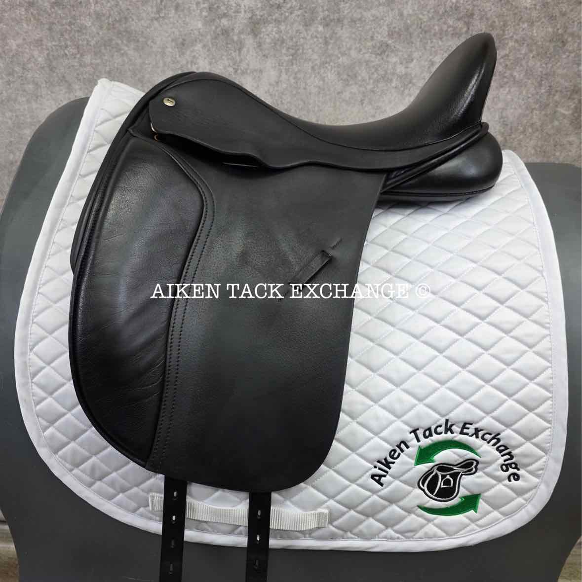 **SOLD** 2010 Black Country Eloquence Dressage Saddle, 17.5" Seat, W/XW Freedom Hoop Tree, Wool Flocked Panels