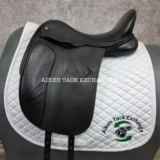 2010 Black Country Eloquence Dressage Saddle, 17.5" Seat, W/XW Freedom Hoop Tree, Wool Flocked Panels