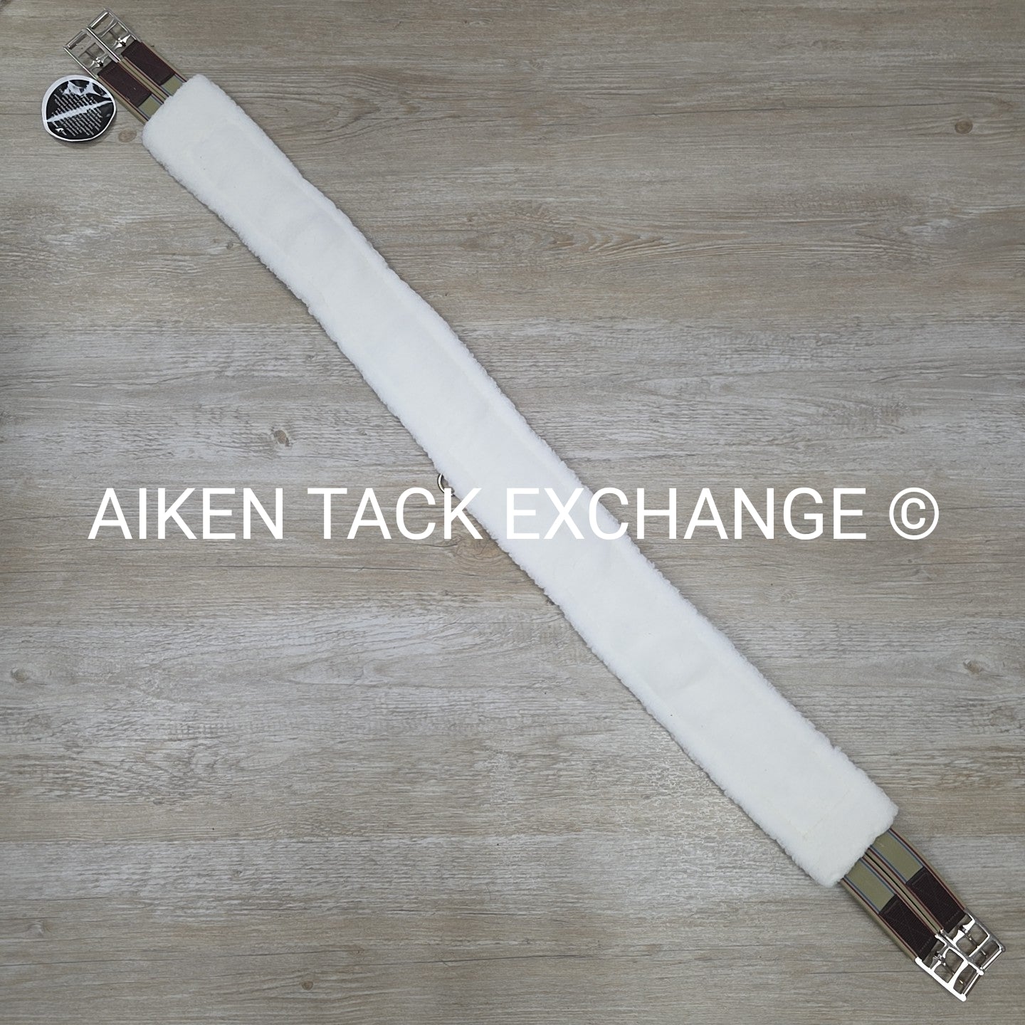 HFP Fleece Girth with Double End Elastic, Brown, 58"