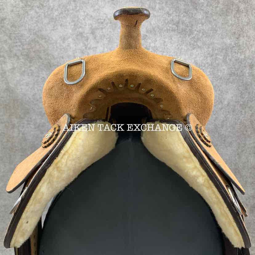 Roughout Training Western Saddle, 16" Seat, Regular Tree - Semi QH Bars