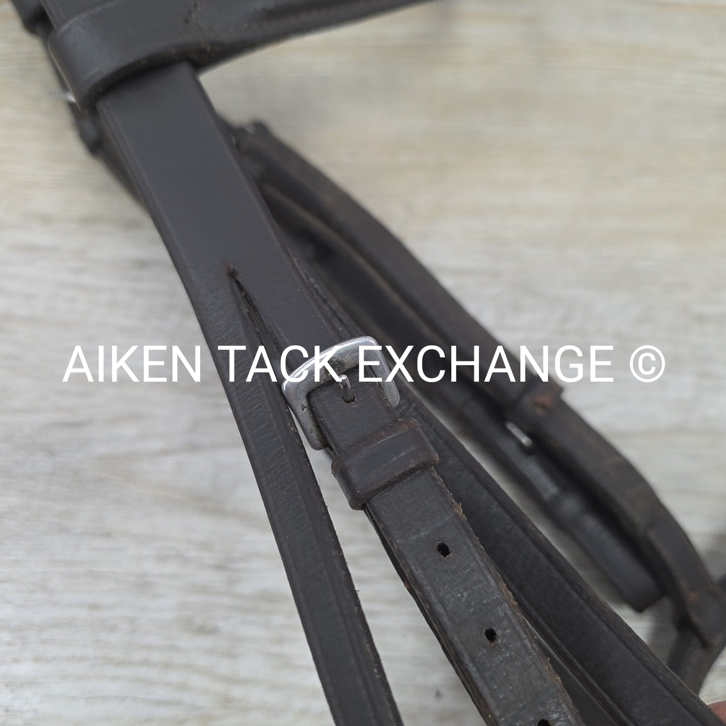 Plain Raised Bridle, No Reins, Brown, Size Cob