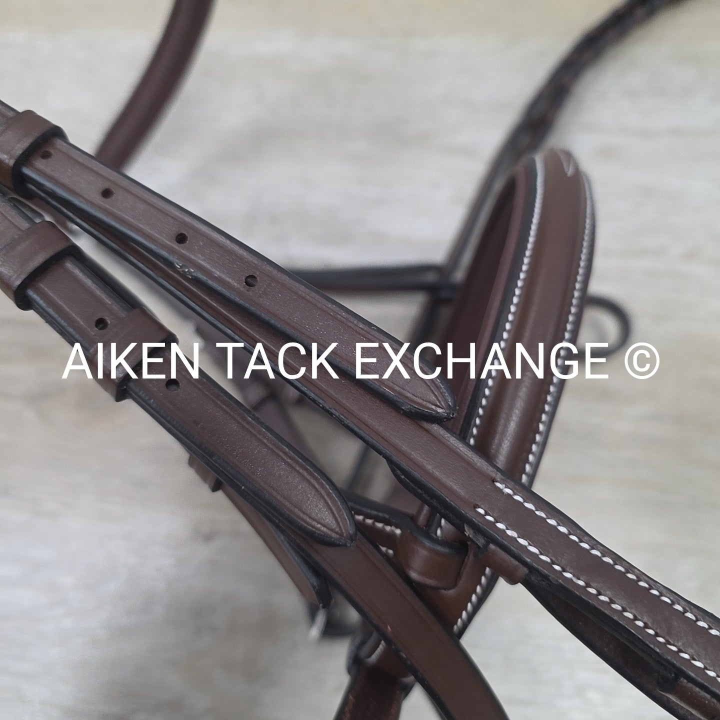 HDR Pro Mono Crown Fancy Stitch Padded Bridle with Reins, Brown, Size Full/Horse