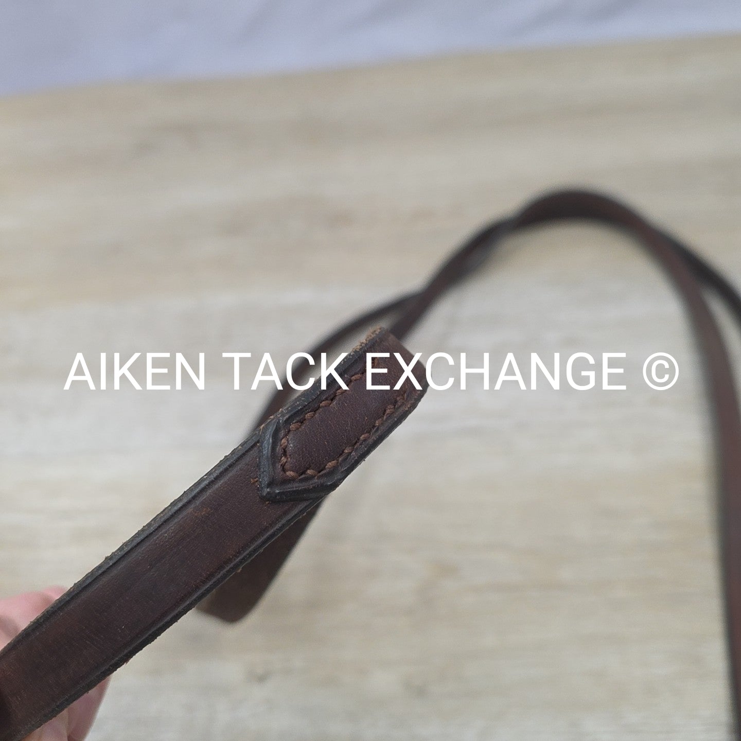 Flat Leather Reins, Brown, 54"