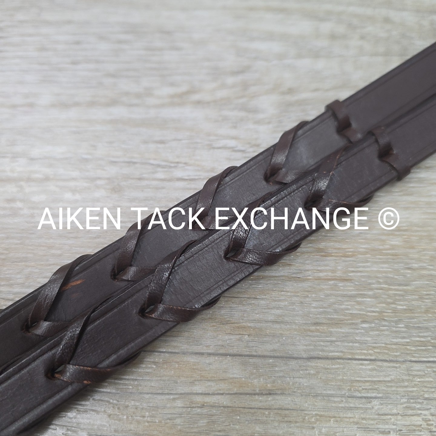 Silver Fox Laced Reins, Brown, Size Full