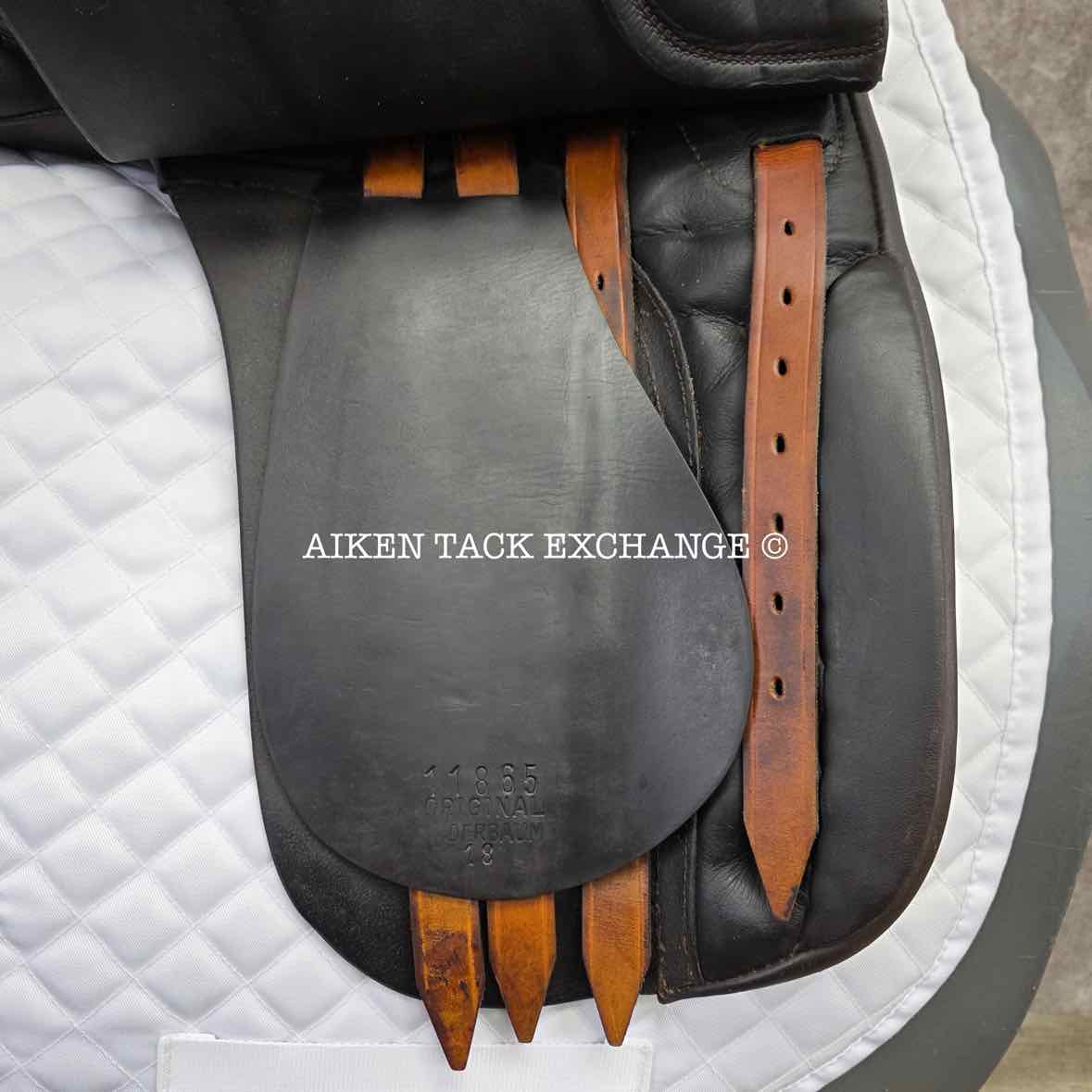 Max Hopfner Dressage Saddle, 18" Seat, Medium Tree, Wool Flocked Panels