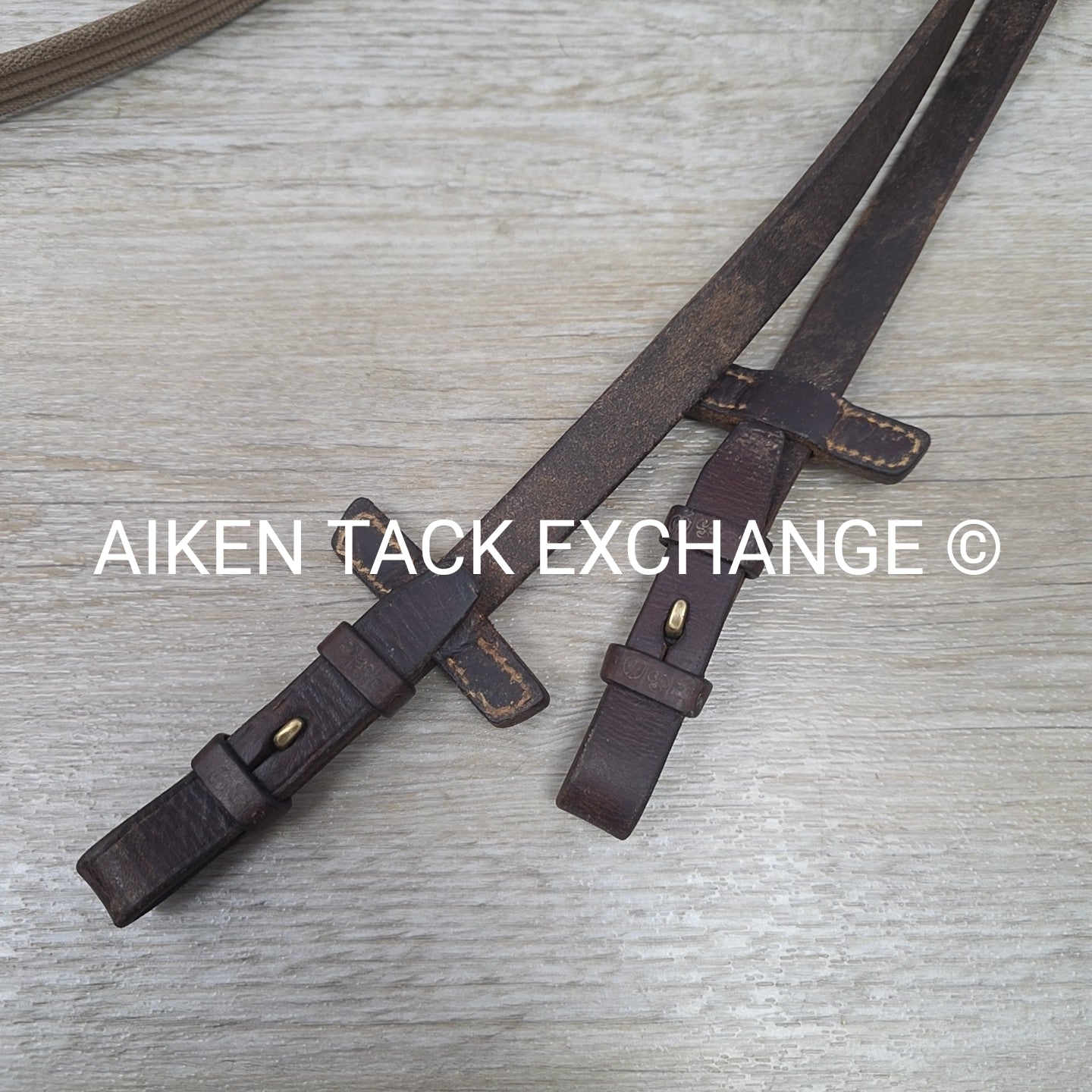 Stubben Plain Raised Flash Bridle with Matching Cotton Web Reins, Brown, Size Fu